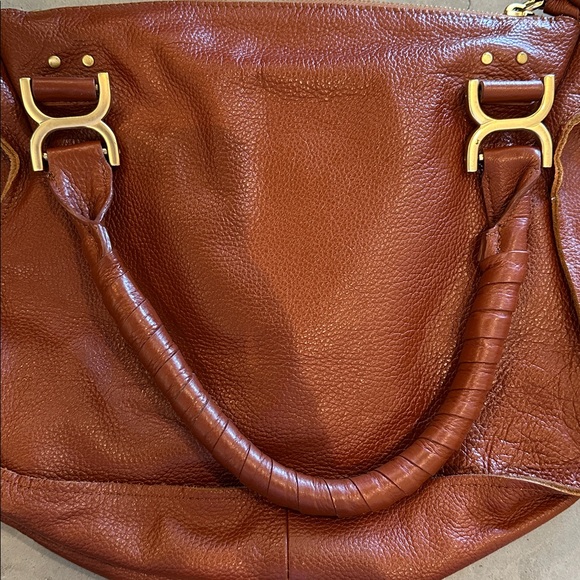 Chloe Marcie Brown Leather Shoulder Bag - Picture 2 of 16